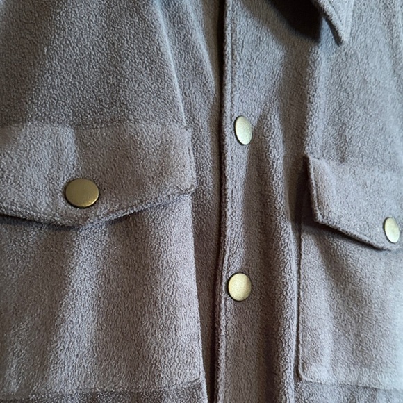 Free Assembly Navy Fleece Shirt Jacket - Picture 5 of 10